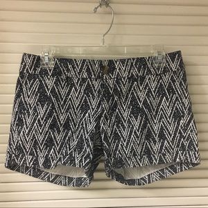 Black and White Print Shorts
